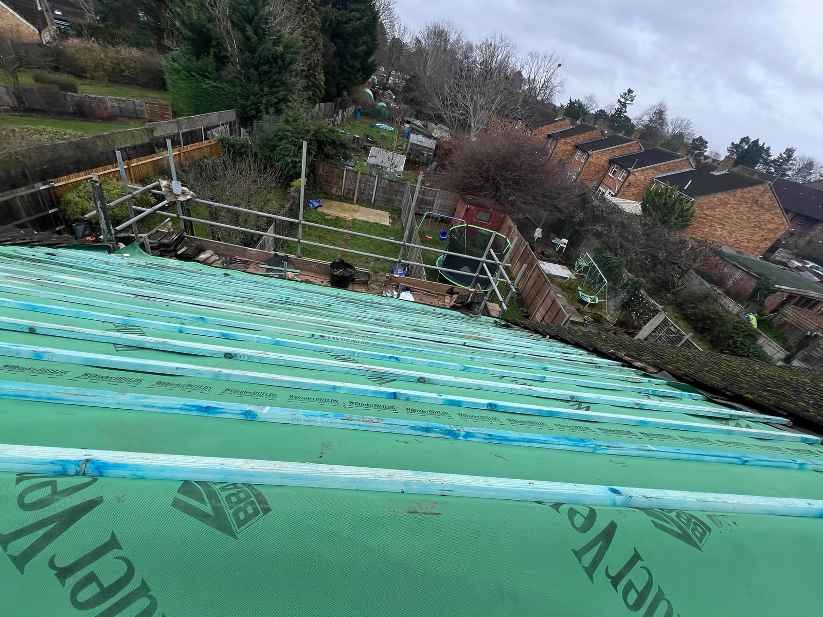 Breathable membrane and batten work